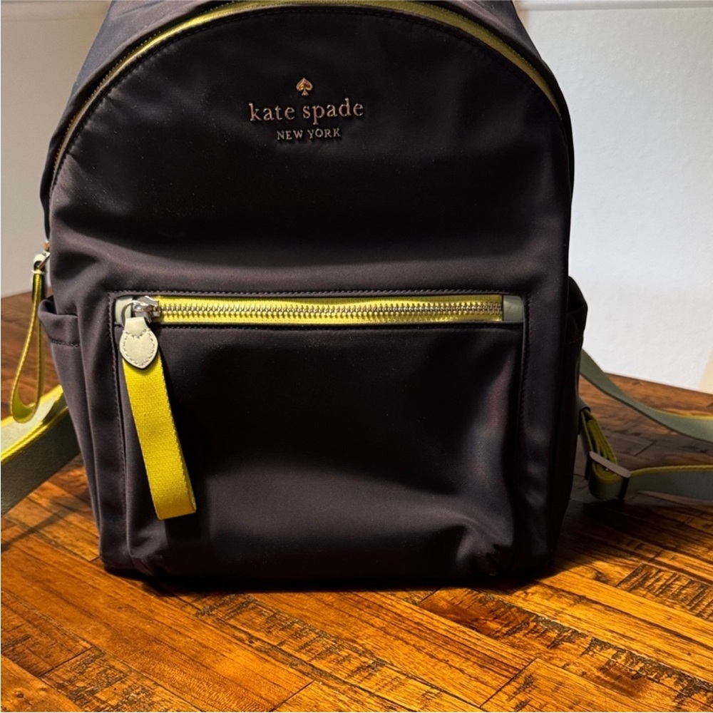 Kate Spade Backpack in Navy Blue and Yellow